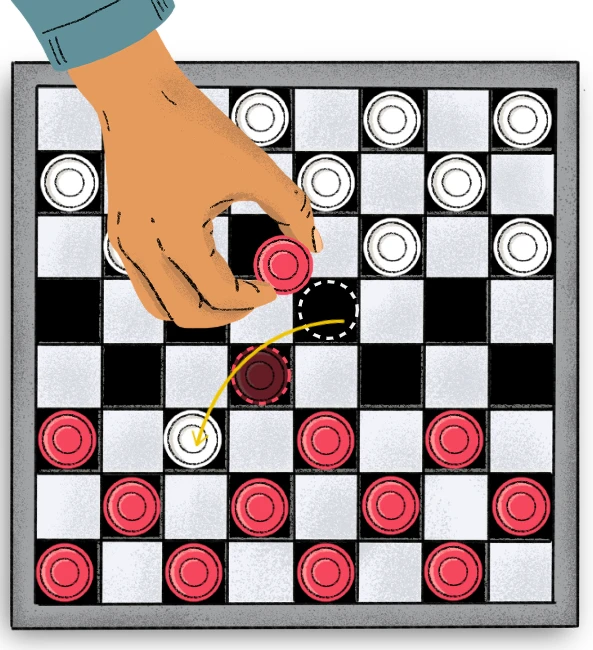 Checkers jump